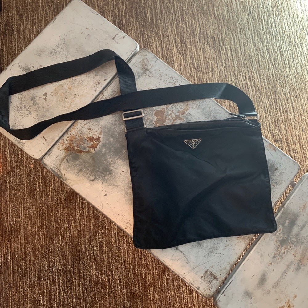PRADA black crossbody nylon